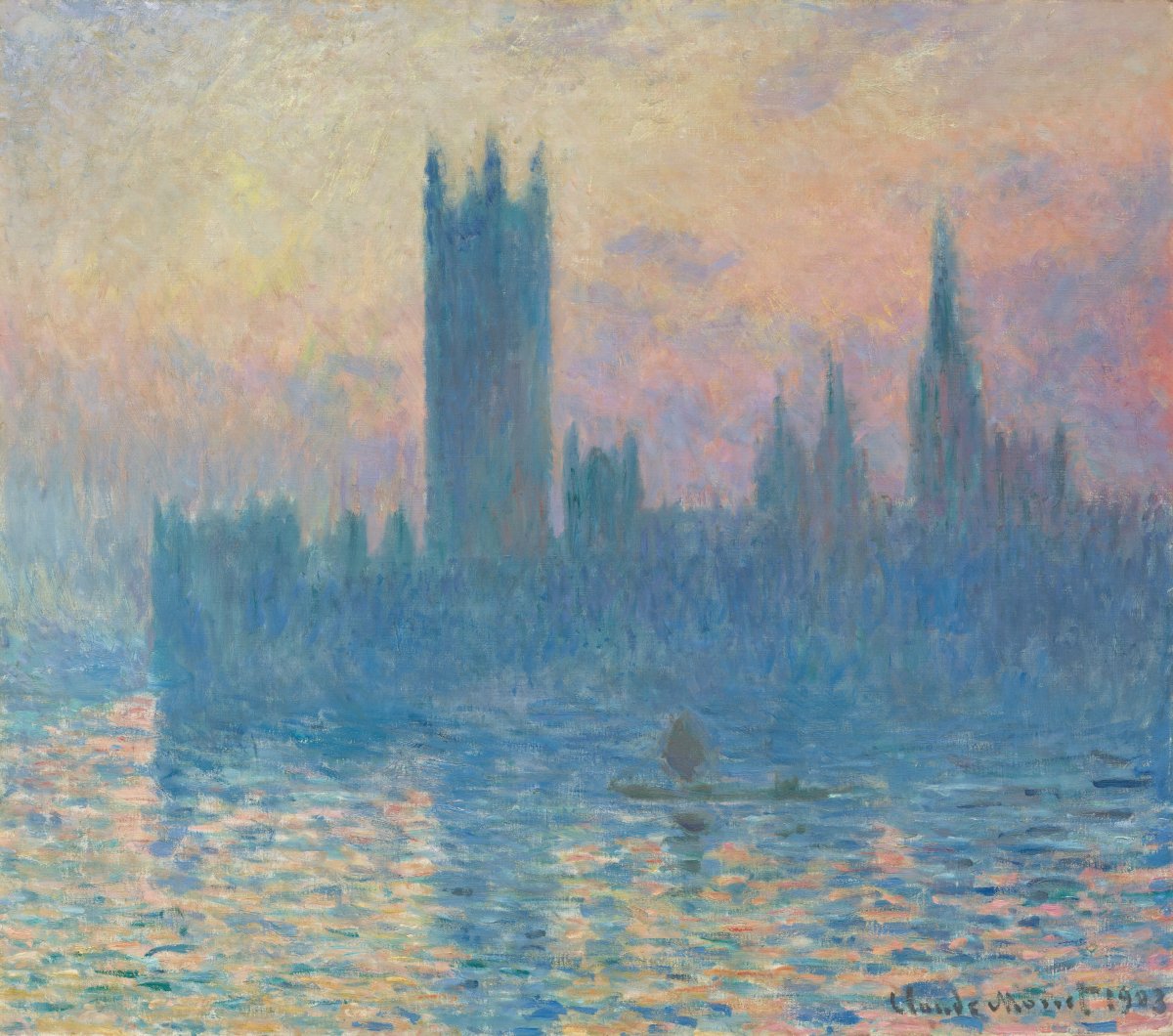 The Houses of Parliament at Sunset